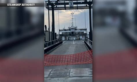 Steamship Authority ferry breaks loose from dock at Woods Hole Terminal